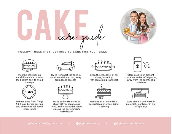 Cake Care & Cutting Guide