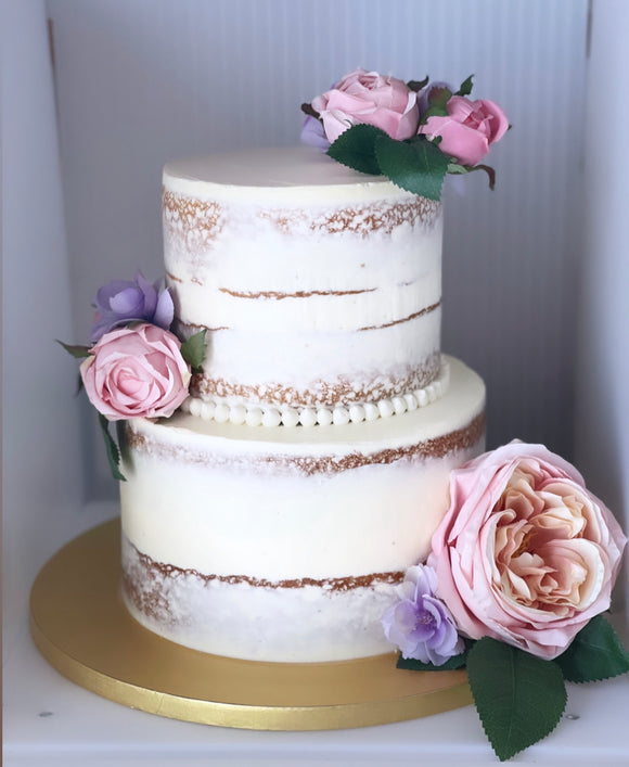 2 Tier Naked Wedding Cake