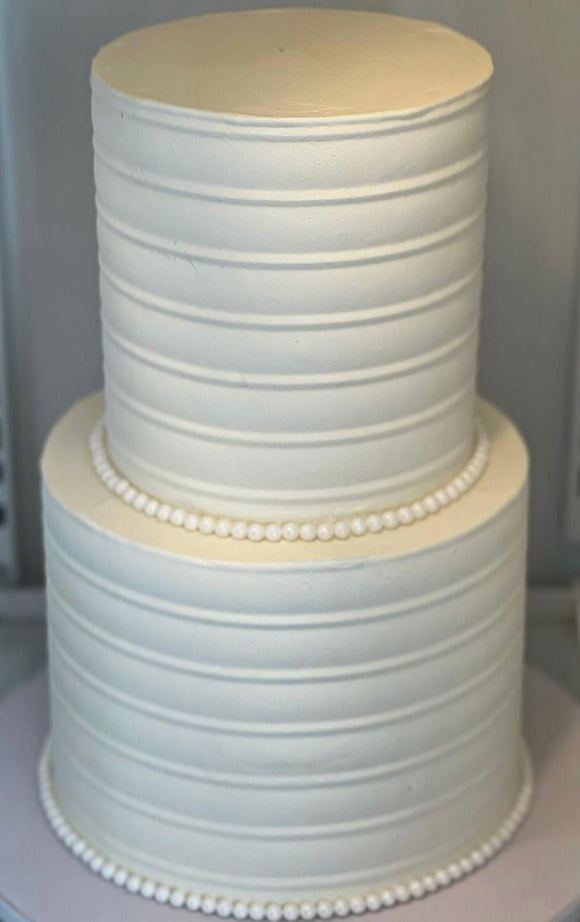 2 Tier Simple & Sweet Wedding Cake