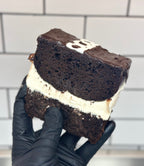 Chocolate cake with marshmallow cream filling