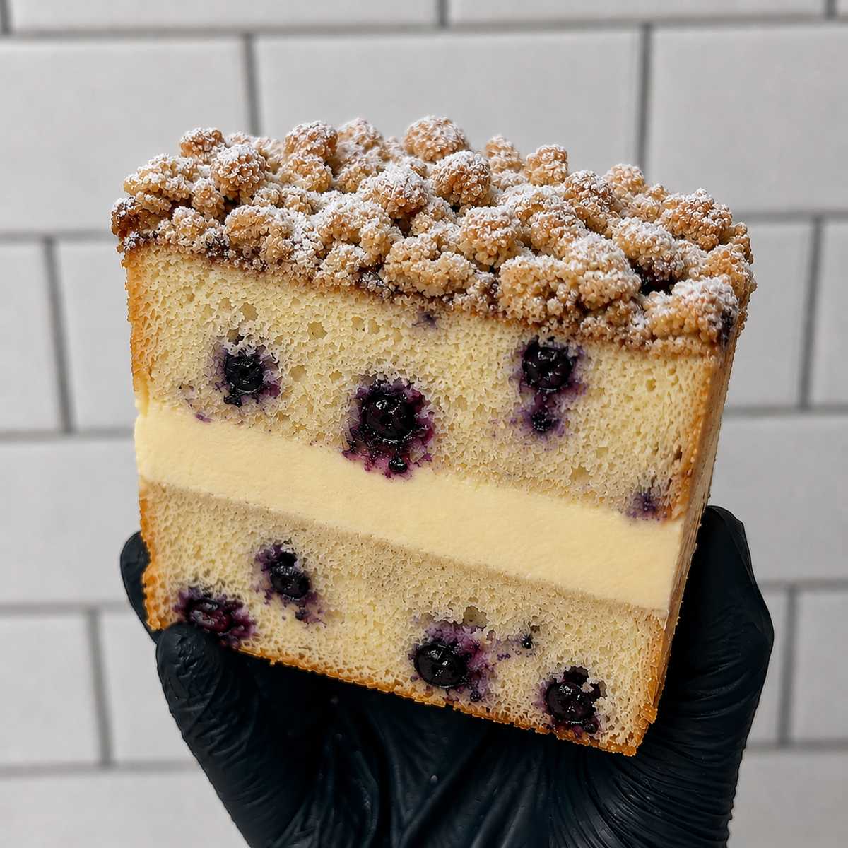 Blueberry Lemon Crumb Slice