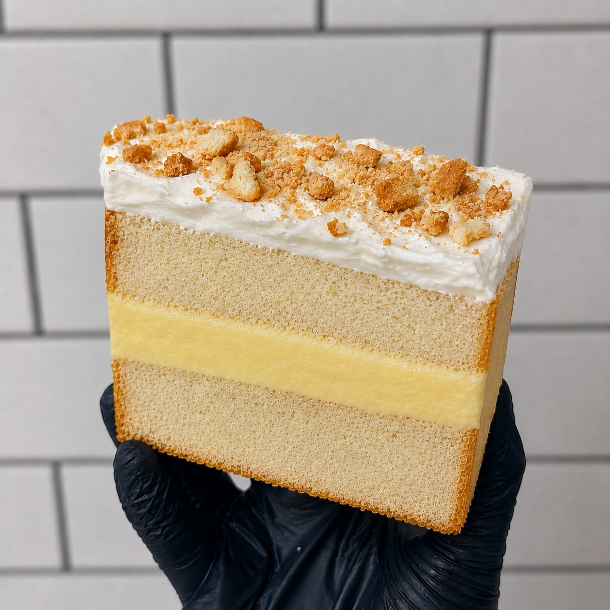 Banana Cream Pie Cake Slice