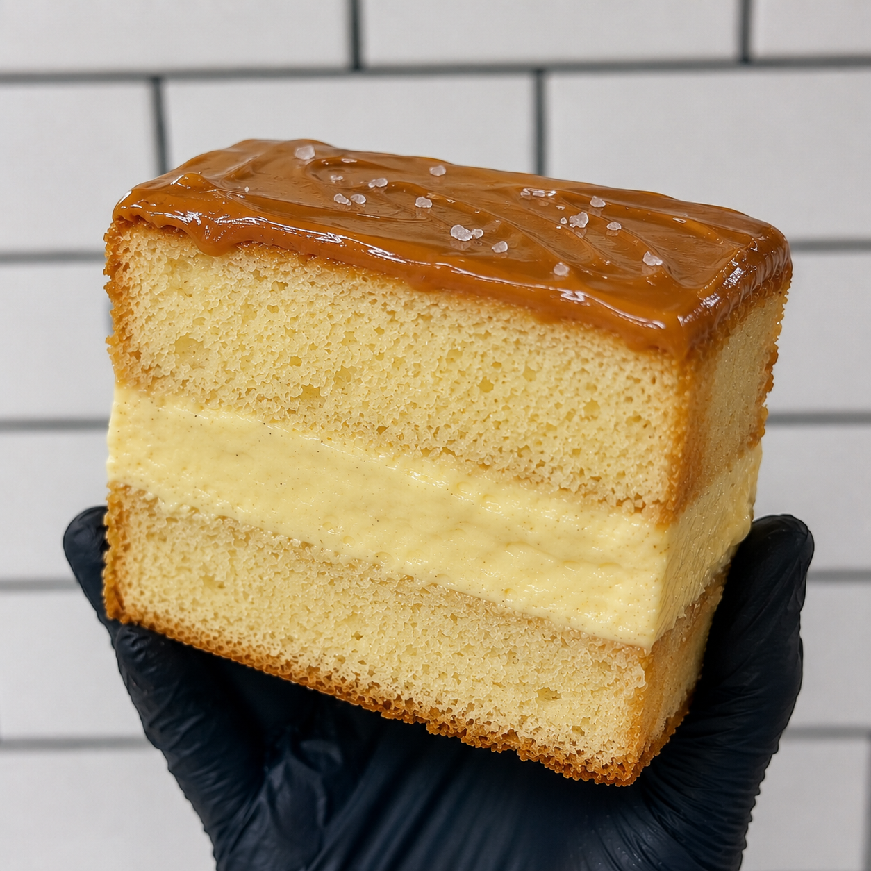Banana Salted Caramel Slice