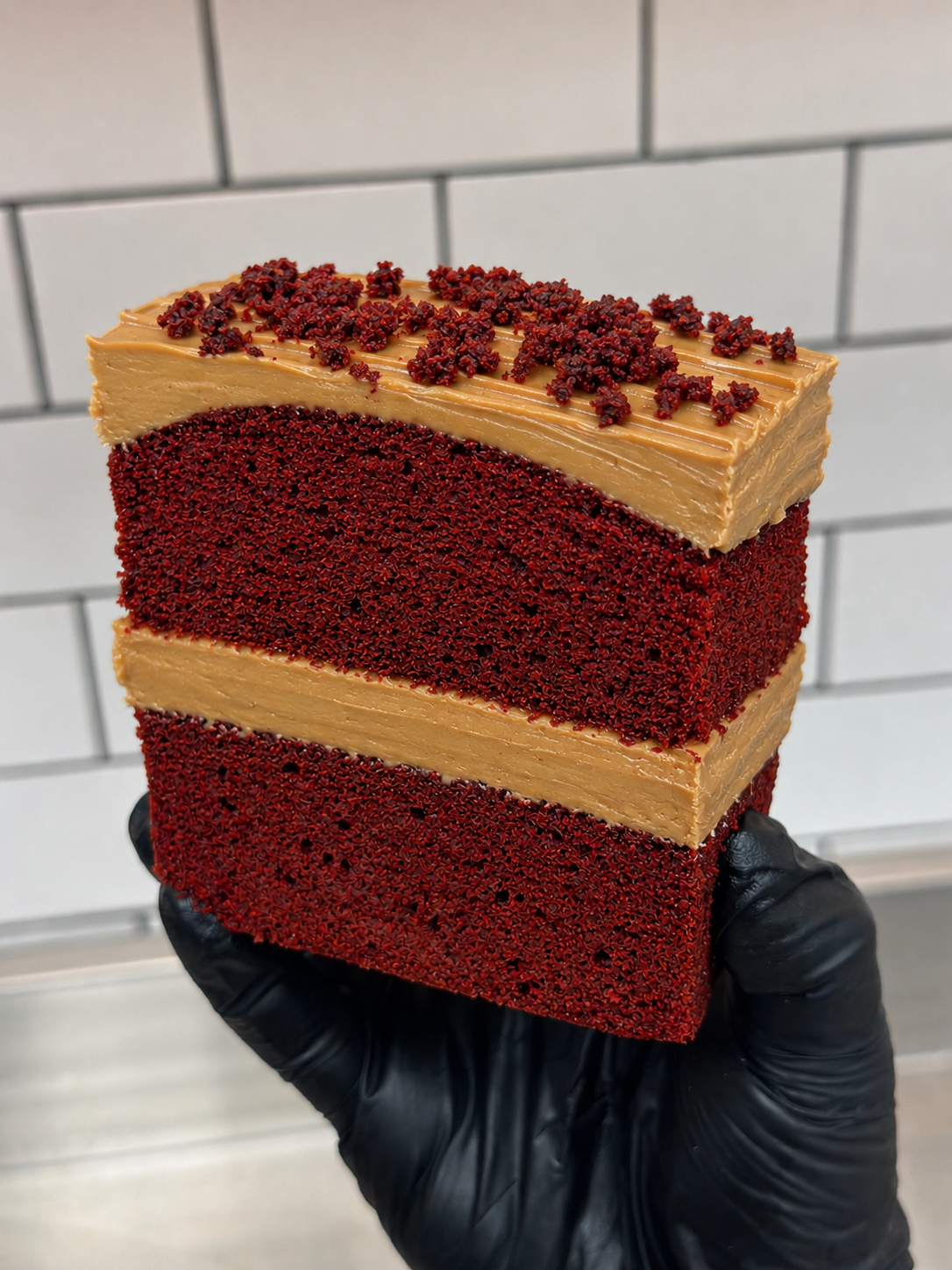 Red Velvet Dulce de Leche Slice