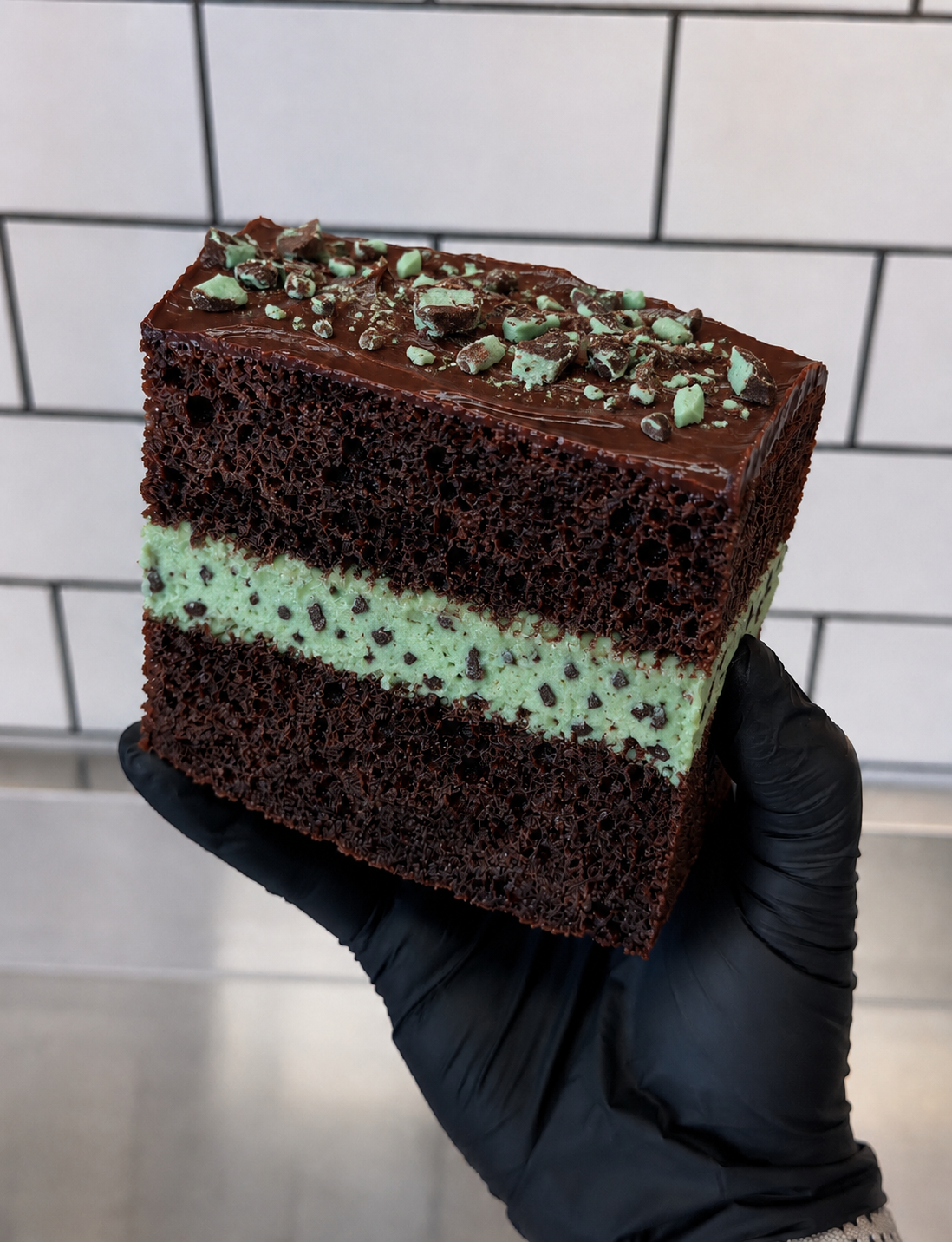 Mint Chocolate Chip Slice