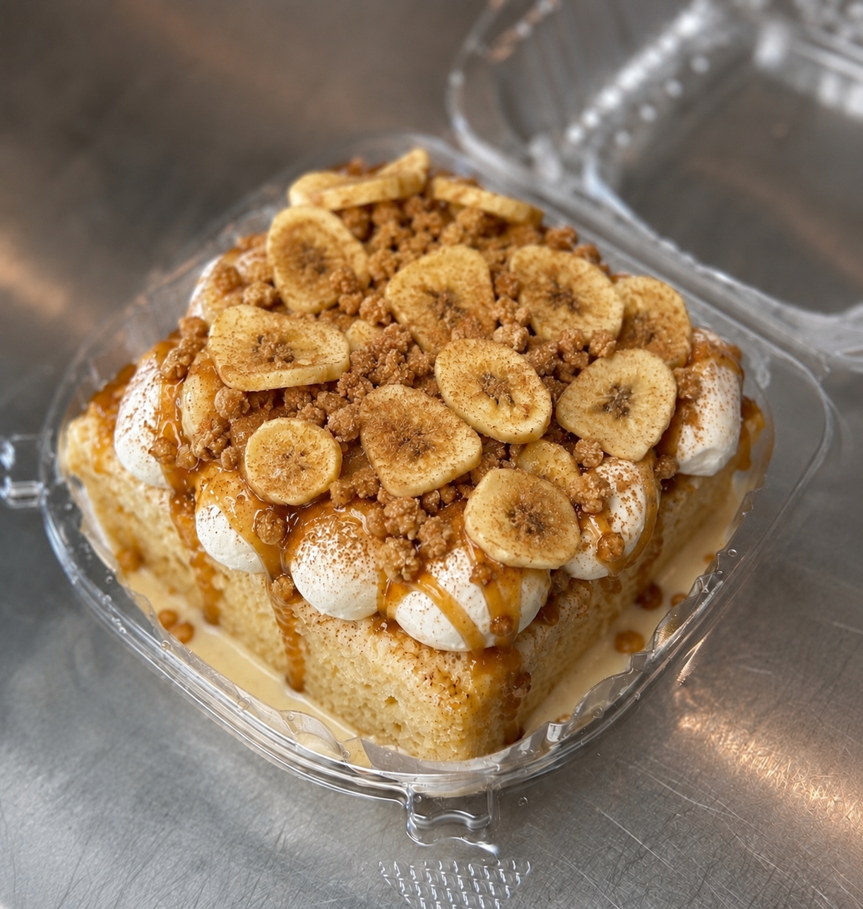 Banana Fosters Tres Leches