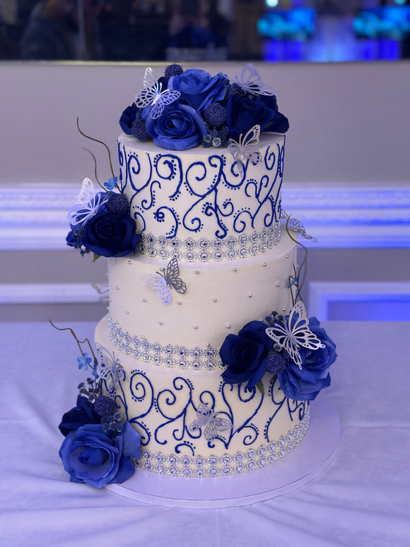 Elegant Blue 3 tier