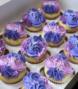 Custom Purple Cupcakes