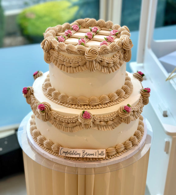 Vintage Engagement Cake