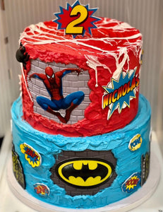 Marvel vs DC Birthday Cake