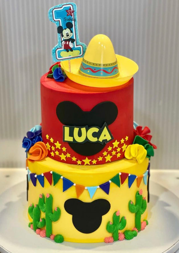 Mickey Mouse Fiesta Birthday Cake