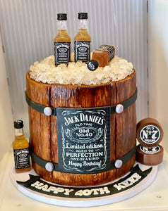 Jack Daniels Bottle Cake | bakehoney.com