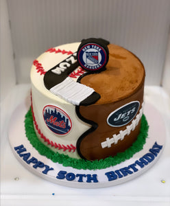 NY Sports Fan Cake